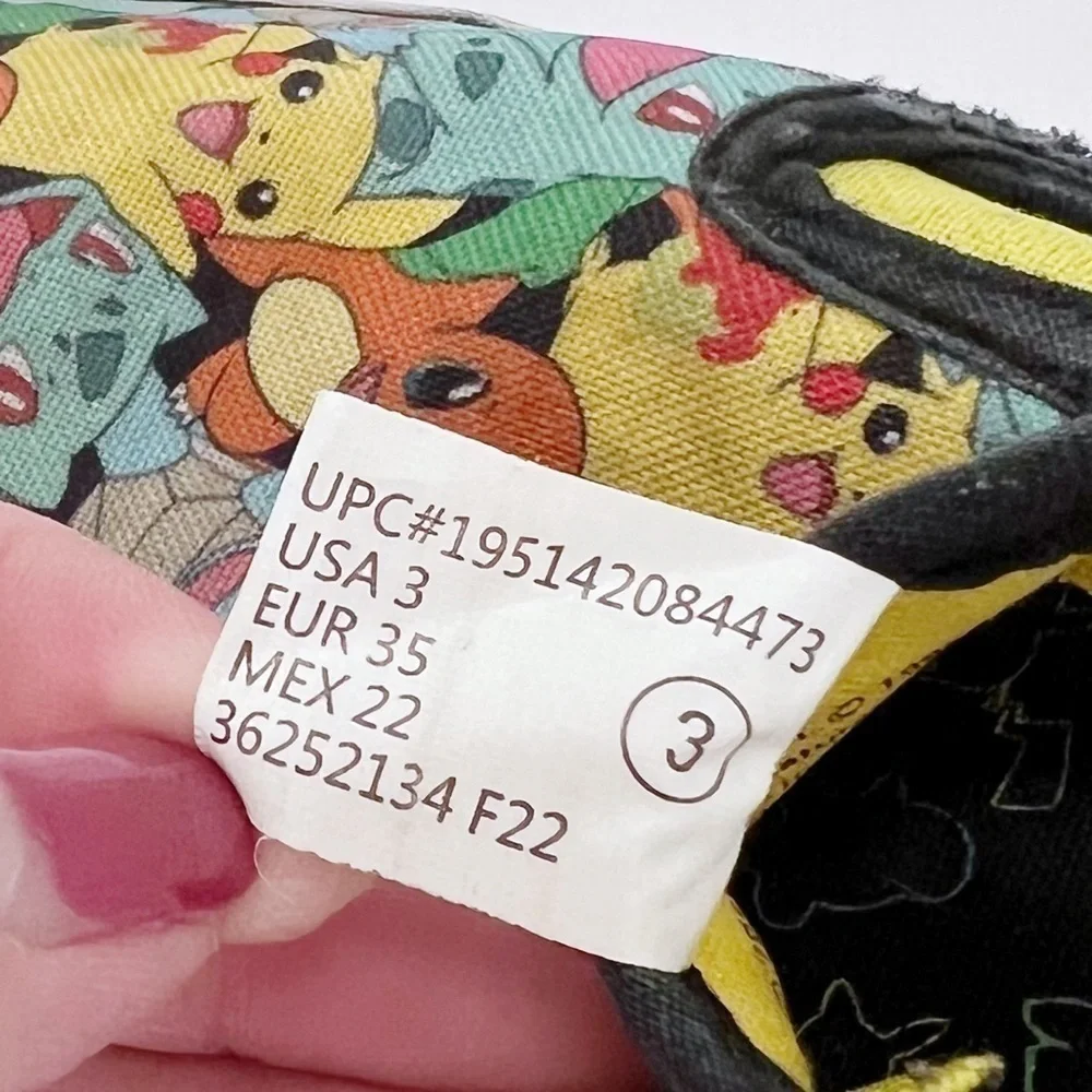 GROUND UP POKEMON Slip-On Canvas Sneaker Size 3